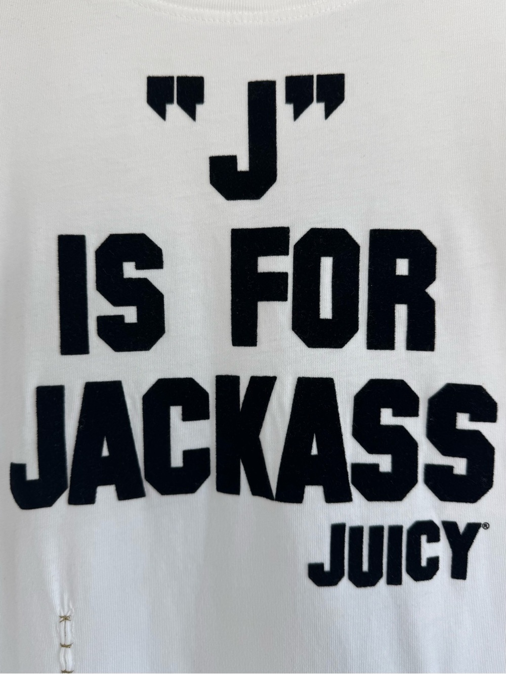 Juicy couture “J is for Jackass” rare vintage y2k white longsleeve tshirt - Picture 2 of 10
